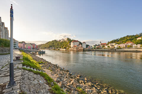 Gemeinde Passau Landkreis Passau Donau Veste Oberhaus Prinzregent-Luitpold-Brücke (Dirschl Johann) Deutschland PA